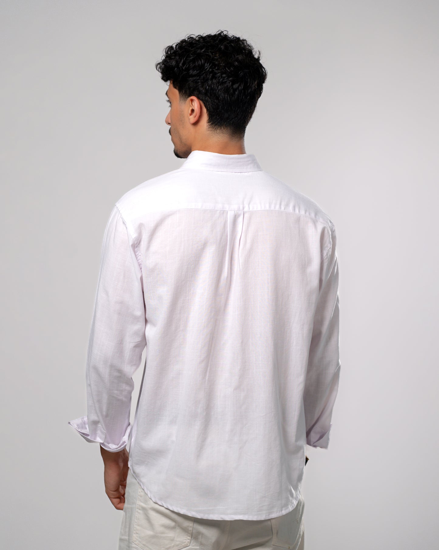 White linen shirt