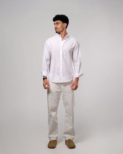 White linen shirt