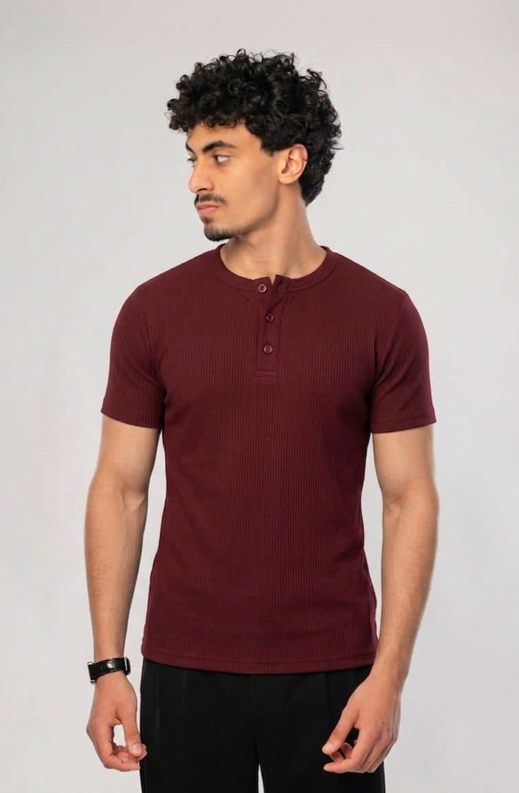 Short sleeve henley shirt