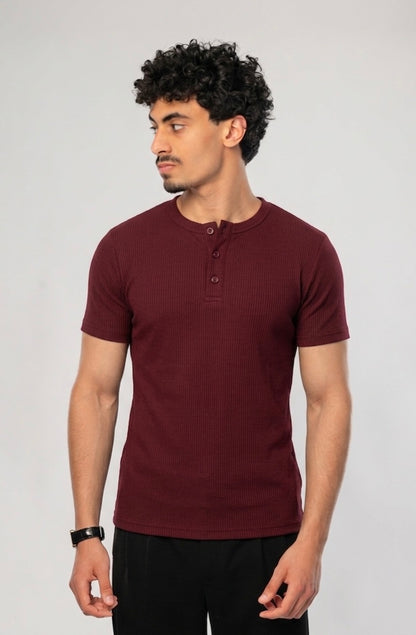 Short sleeve henley shirt