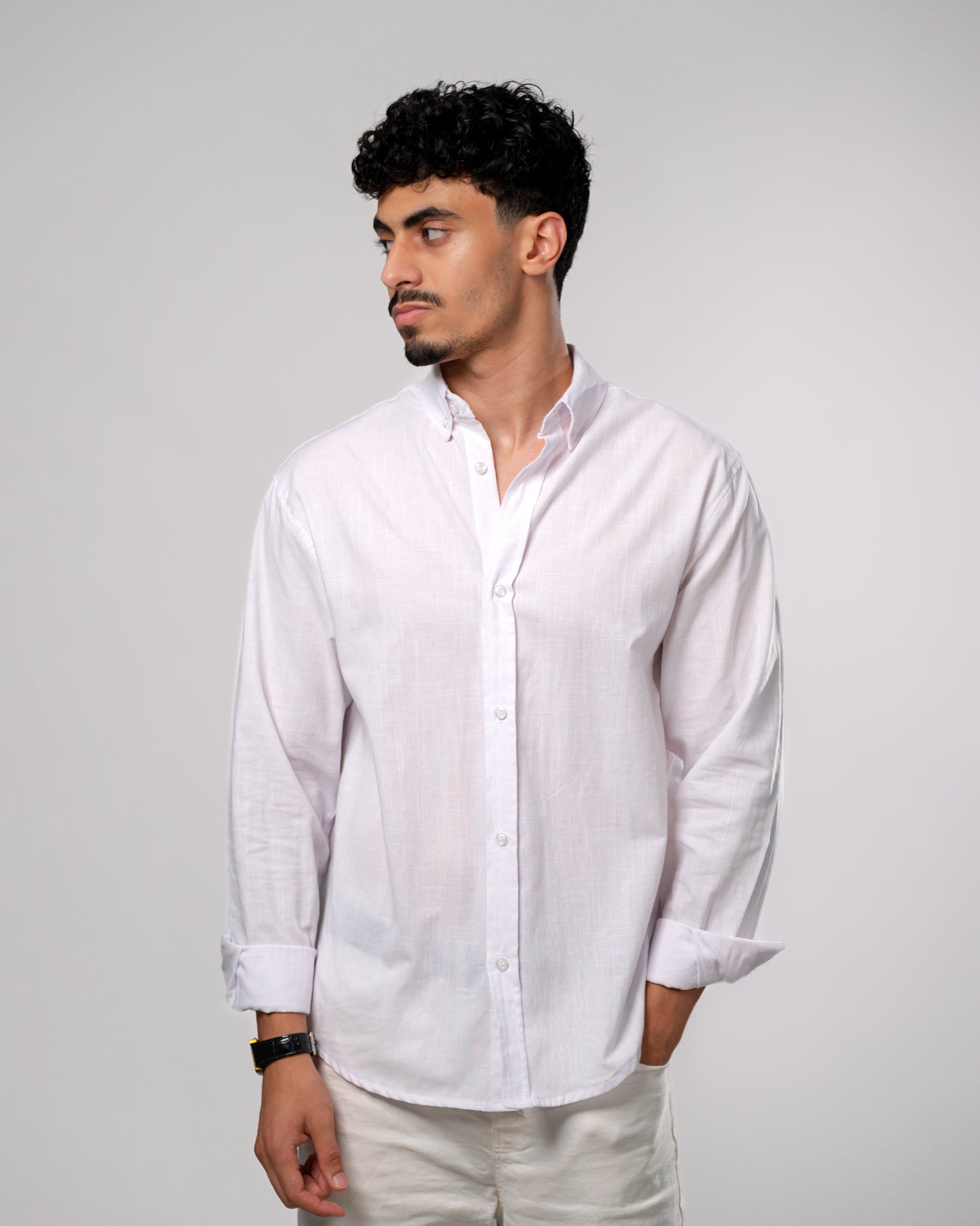 White linen shirt